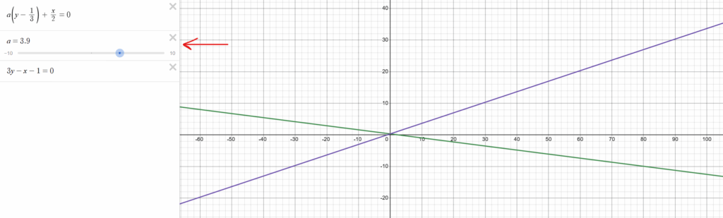 Adjusting the Slider on Desmos.