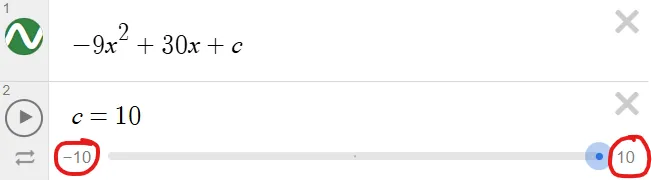 Click the 10 or 10 at the end of the slider to adjust its parameters.