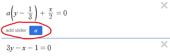 Desmos Interface for Systems of Equations.