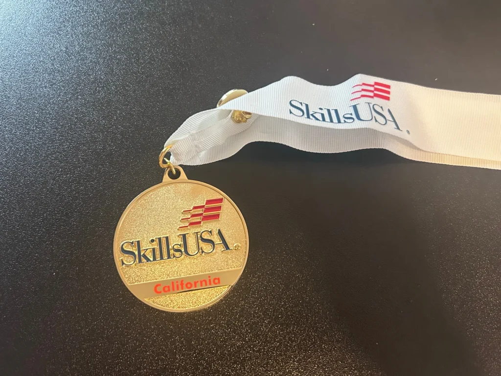 My gold medal in the Principles of Engineering Tech category at the California SLSC.