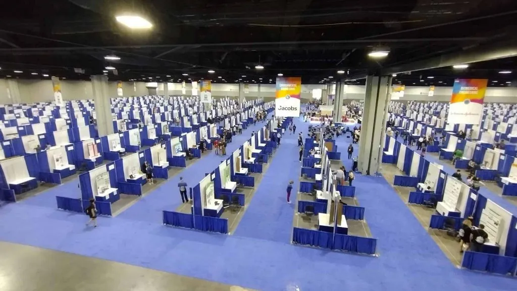 ISEF Judging Area with all the projects set up.