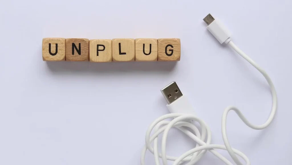 Unplug before plugging back in for the school year analogy.