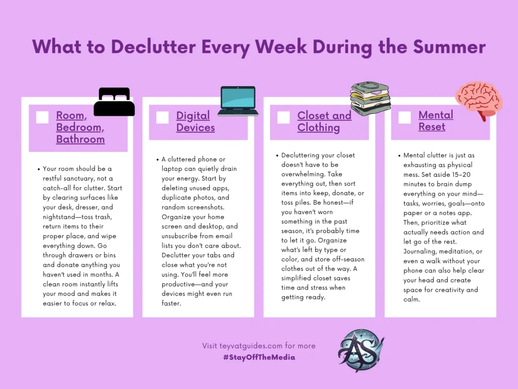 What to Declutter Every Week During the Summer